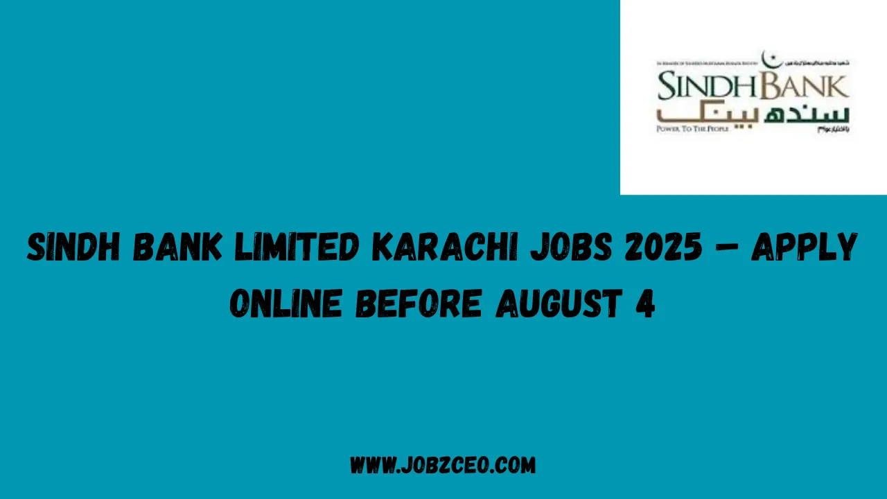 Sindh Bank Limited Karachi Jobs 2025