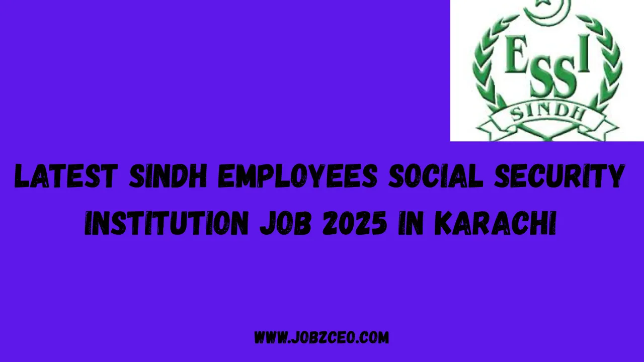 Latest Sindh Employees Social Security Institution Job 2025 in Karachi